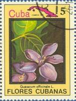 (1983-068) Марка Куба "Гваяковое дерево"    Цветы III Θ