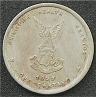(№1927km3 (Чеканки Лепрозорий)) Монета Филиппины 1927 год 1 Centavo (Чеканки Лепрозорий) (Чеканки Ле