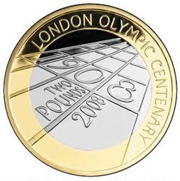 (2008) Монета Великобритания 2008 год 2 фунта &quot;IV Летняя олимпиада Лондон 1908&quot;  Биметалл  VF