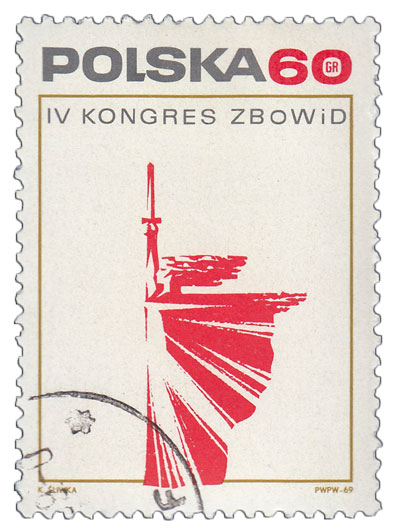 (1969-052) Марка Польша "Богиня победы"   4-й конгресс польских борцов за свободу III &Theta;