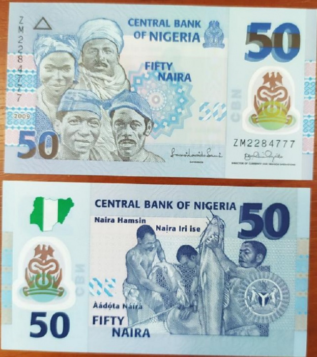 (2009) Банкнота Нигерия 2009 год 50 найра &quot;Люди&quot; Пластик  UNC
