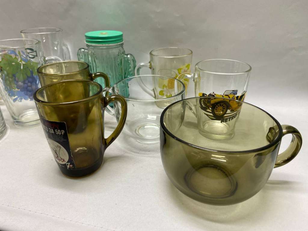 Кружки стекло 11 шт