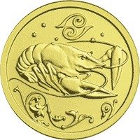(027ммд) Монета Россия 2005 год 25 рублей "Маркус Гарви"  Золото Au 999  UNC