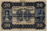 (№1914P-21) Банкнота Швейцария 1914 год "20 Franken/Francs/Franchi"