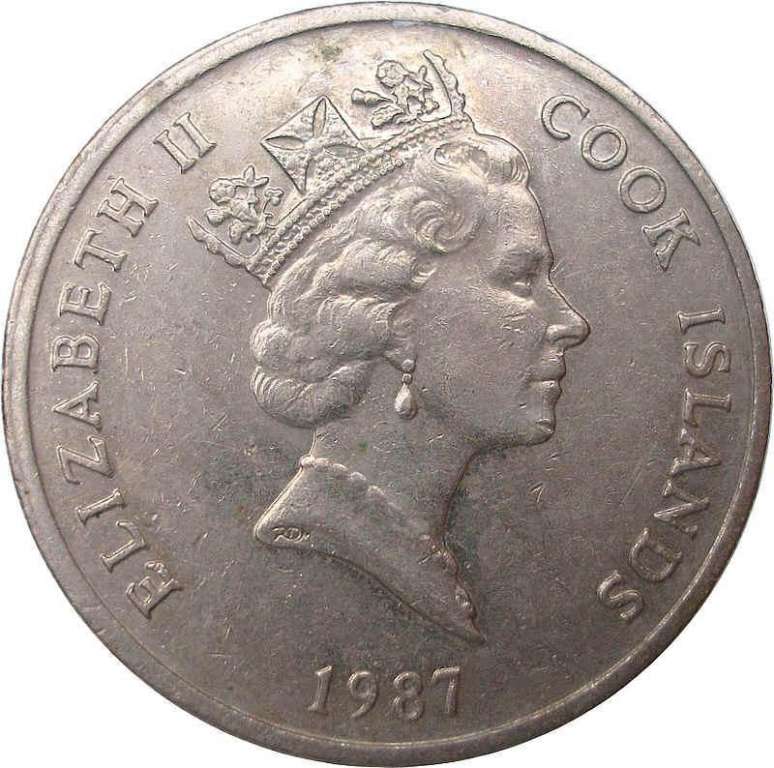 (№1987km35) Монета Острова Кука 1987 год 20 Cents