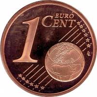 (№2006km188) Монета Монако 2006 год 1 Euro Cent (Герб Монако)