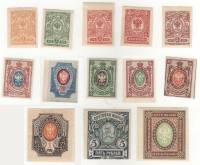 1917-140-4 146-9 151 152-4 Серия Набор марок 13 шт Россия Без ВЗ Верт МС Без перф  26 выпуск III O