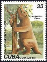 (1982-078) Марка Куба "Мегалокнус"    Доисторические животные III O