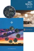 (2017, 9 монет) Набор монет Мальта 2017 год "Мегалитический комплекс Хаджар-Ким"  Буклет