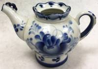 Чайник заварочный без крышки, фарфор, 8 см. (сост. на фото)