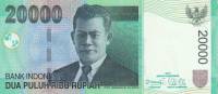(,) Банкнота Индонезия 2011 год 20 000 рупий "Ото Искандар ди Нат"   UNC