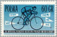 (1962-018) Марка Польша "Велосипедист" , III Θ