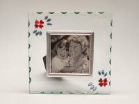 Фоторамка настольная стекло стразы 15х15 см для фото 7,5 х 7,5 см новая