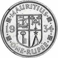 (№1934km17) Монета Маврикий 1934 год 1 Rupee