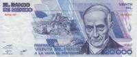 (№1987P-91b.4) Банкнота Мексика 1987 год "20,000 Pesos"