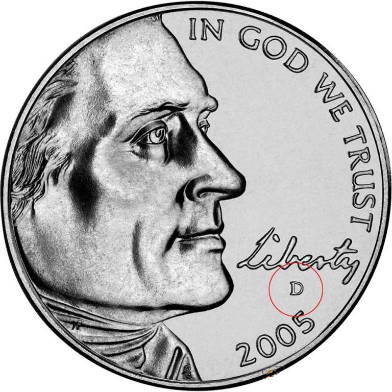 (2005d) Монета США 2005 год 5 центов  Тихий океан Экспедиция Льюиса и Кларка 200 лет Никель  UNC