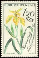 (1964-028) Марка Чехословакия "Ирис"    Цветы III Θ