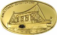 () Монета Либерия 2005 год 25  ""   Биметалл (Платина - Золото)  UNC