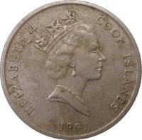 (№1987km33) Монета Острова Кука 1987 год 5 Cents