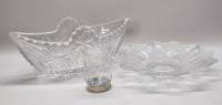 Салатник ладья Стопка хрусталь СССР и конфетница стекло