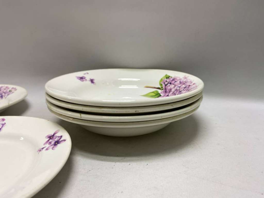Тарелки Краснодар фарфор сирень, 6 шт