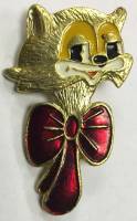 Значок Знак СССР "Кот Леопольд, редкий" На булавке 