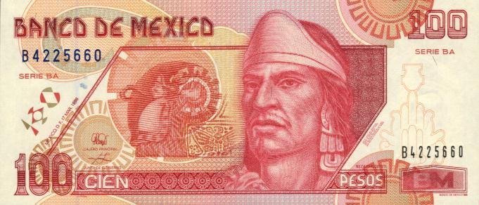 () Банкнота Мексика 1998 год 100  &quot;&quot;   UNC