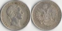 1855B Монета Австро-Венгрия 20 крейцеров Франц Иосиф I  Серебро Ag 900  XF