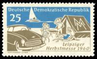 (1960-037) Марка Германия (ГДР) "Туризм"    Ярмарка, Лейпциг II Θ