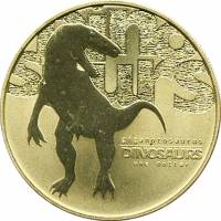 (2002) Монета Тувалу 2002 год 1 доллар "Гиганотозавр"  Медно-Алюминиево-Цинковый сплав  PROOF