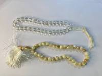 Четки Субха из натурального камня и стекла 2 шт  (состояние на фото)