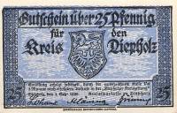 (№1920) Банкнота Германия 1920 год "25 Pfennig"