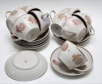 Чайные пары 9 штук Полонное 45-53 годы