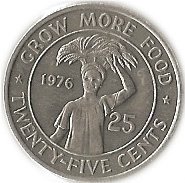 () Монета Либерия 1976 год 25  ""   Медь-Никель  UNC
