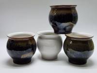 Горшки обливная керамика 4 штуки