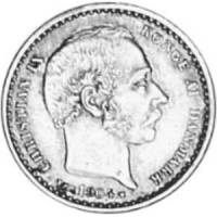 (№1894km796.2) Монета Дания 1894 год 25 Oslash;re (сердца)