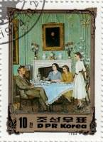 (1984-145) Марка Северная Корея "Георг VI с семьей"   Портреты правителей Европы III O