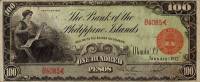 (,) Банкнота Филиппины 1912 год 100 песо    UNC