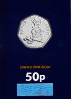 (2018) Монета Великобритания 2018 год 50 пенсов "Кролик Питер"  Медь-Никель  Буклет