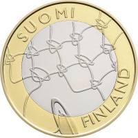 (014) Монета Финляндия 2011 год 5 евро "Аландские острова" 2. Диаметр 27,25 мм Биметалл  UNC