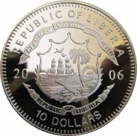 () Монета Либерия 2006 год 10 долларов ""   AU