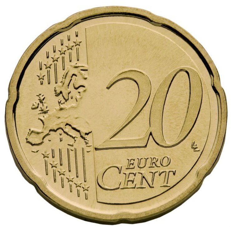 (№2017) Монета Сан-Марино 2017 год 20 Euro Cent (Три башни)