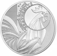 (2015) Монета Франция 2015 год 10 евро "Галльский петух"  Серебро Ag 333  UNC