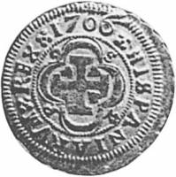 (№1701km255) Монета Испания 1701 год 2 Escudos (Севилья С - М,J,П)