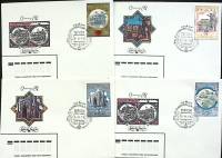 1980-год Набор худож. конв. п\д, сг+ марка, 4 шт. СССР Олимпиада 80   , Печать ПД Марка