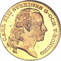 (№1810km581) Монета Швеция 1810 год 1 Ducat