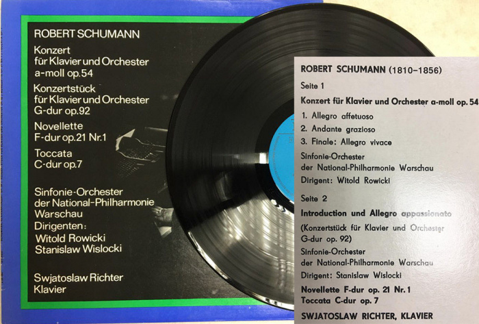 Пластинка виниловая &quot;R. Schumann. Konzert fur klavier und orchester&quot; ETERNA 300 мм. (Сост. отл.)