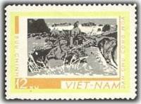 (1968-060) Марка Вьетнам "Зенитный расчет"   Изобразительное искусство III O