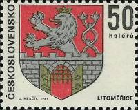 (1969-059) Марка Чехословакия "Литомержице"    Гербы Чехословацких городов II Θ