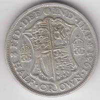 (1931) Монета Великобритания 1931 год 1/2 кроны "Георг V"  Серебро Ag 500  VF